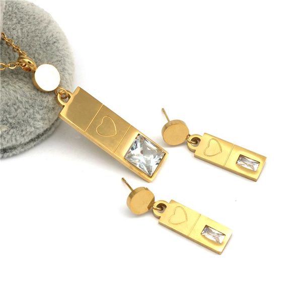 earrings & necklace charm crystal set cute gold color gift for women fashion kawaii party wedding stainless steel jewelry sets, Silver
earrings & necklace charm crystal set cute gold color gift for women fashion kawaii party wedding stainless steel jewelry sets, Silver
