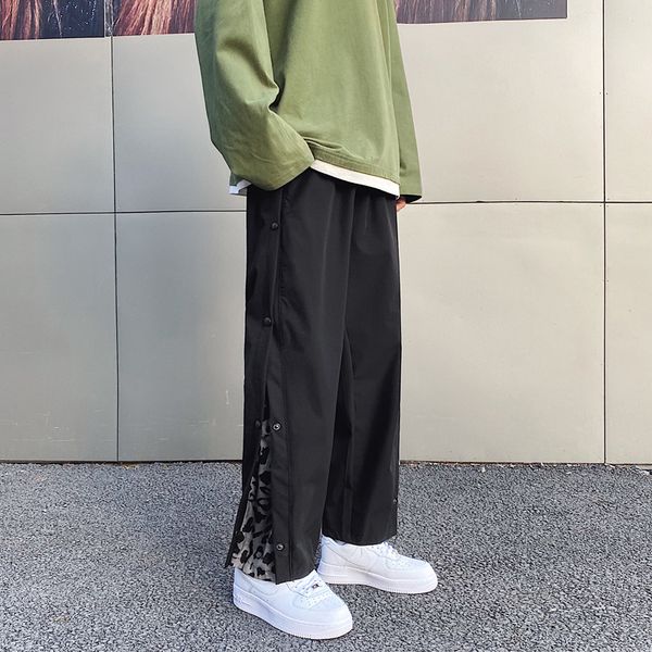 Men Casual Pants Oversize 3XL Side-buttons Patchwork Leopard Hip-pop Straight Trousers Vintage Harajuku High Street Outwear Cozy, Black
Men Casual Pants Oversize 3XL Side-buttons Patchwork Leopard Hip-pop Straight Trousers Vintage Harajuku High Street Outwear Cozy, Black