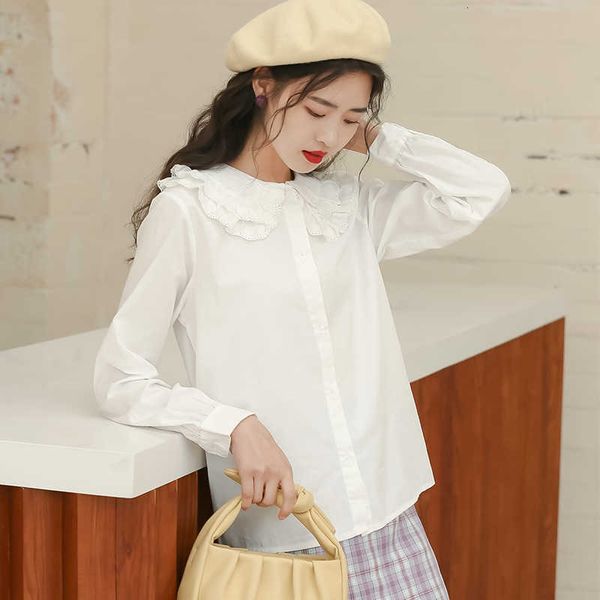 women's blouses & shirts kawaii frilly peter pan collar button up white shirt for teen girls spring autumn korean preppy style lon
women's blouses & shirts kawaii frilly peter pan collar button up white shirt for teen girls spring autumn korean preppy style lon