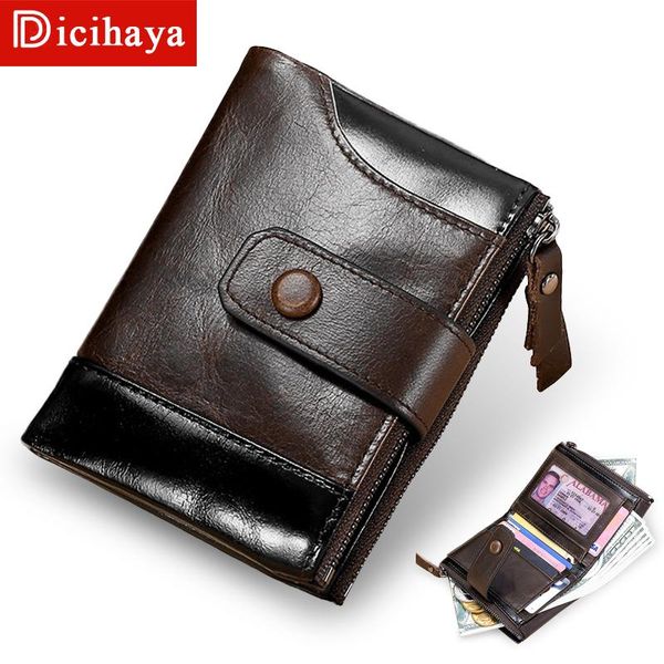wallets dicihaya men's short double zip wallet casual stitching cowhide leather men zipper coin purse, Red;black
wallets dicihaya men's short double zip wallet casual stitching cowhide leather men zipper coin purse, Red;black