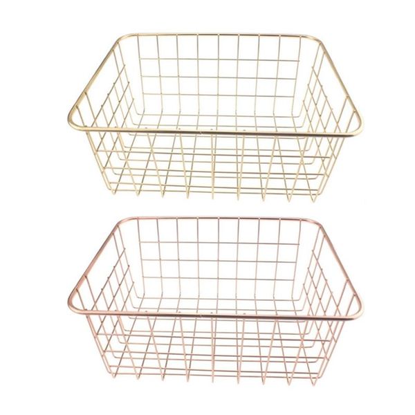 storage baskets 2 pcs nordic style metal wire basket cosmetic organizer holder bathroom shelf - gold & rose
storage baskets 2 pcs nordic style metal wire basket cosmetic organizer holder bathroom shelf - gold & rose