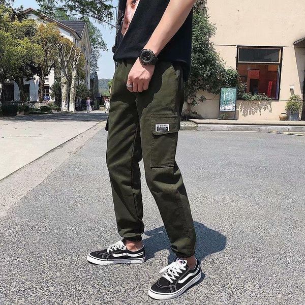 men's pants fashion jogger hiphop straight men high street long track streetwear casual mens, Black
men's pants fashion jogger hiphop straight men high street long track streetwear casual mens, Black