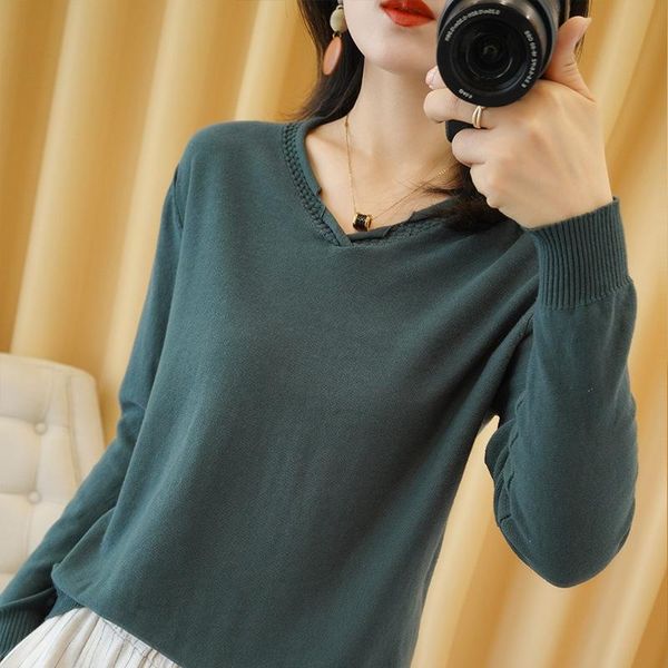 women's sweaters sparsil women v-neck wool sweater knitted pullovers solid color base shirt all match warm fashion soft casual knitwear, White;black
women's sweaters sparsil women v-neck wool sweater knitted pullovers solid color base shirt all match warm fashion soft casual knitwear, White;black