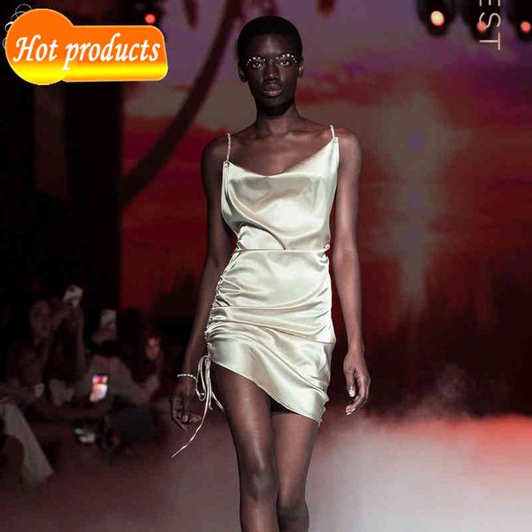 two piece dress you ladies dressed as cocktail party apricot decorations draped lace halter cross design girdle in satin f58h, White
two piece dress you ladies dressed as cocktail party apricot decorations draped lace halter cross design girdle in satin f58h, White