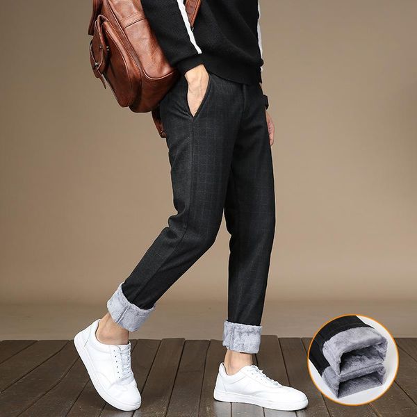 winter trousers men thick velvet business casual pantalon homme male warm fleece pants work wear plus 38 men's, Black
winter trousers men thick velvet business casual pantalon homme male warm fleece pants work wear plus 38 men's, Black