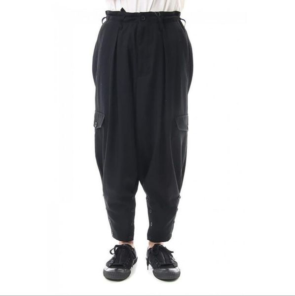 27-45 2021 men's hair stylist fashion casual cropped pants harem plus size costumes, Black
27-45 2021 men's hair stylist fashion casual cropped pants harem plus size costumes, Black