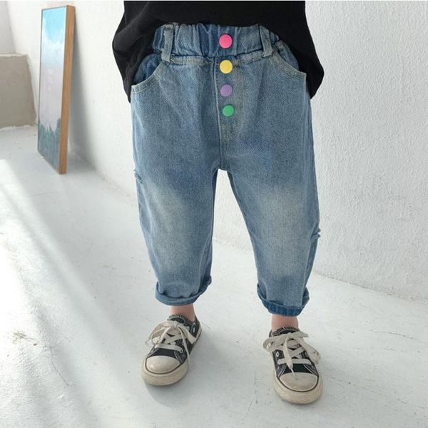 jeans drop children's autumn boys and girls side hole casual color buckle denim wild pants for toddler kid wholesale, Blue
jeans drop children's autumn boys and girls side hole casual color buckle denim wild pants for toddler kid wholesale, Blue