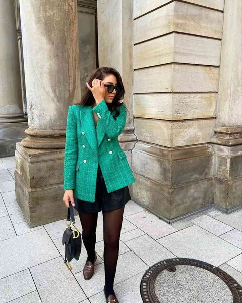women's suits & blazers xikom tweed feminino elegante moda sólida vintage jaqueta casaco senhora do escritório magro casual com decote, White;black
women's suits & blazers xikom tweed feminino elegante moda sólida vintage jaqueta casaco senhora do escritório magro casual com decote, White;black