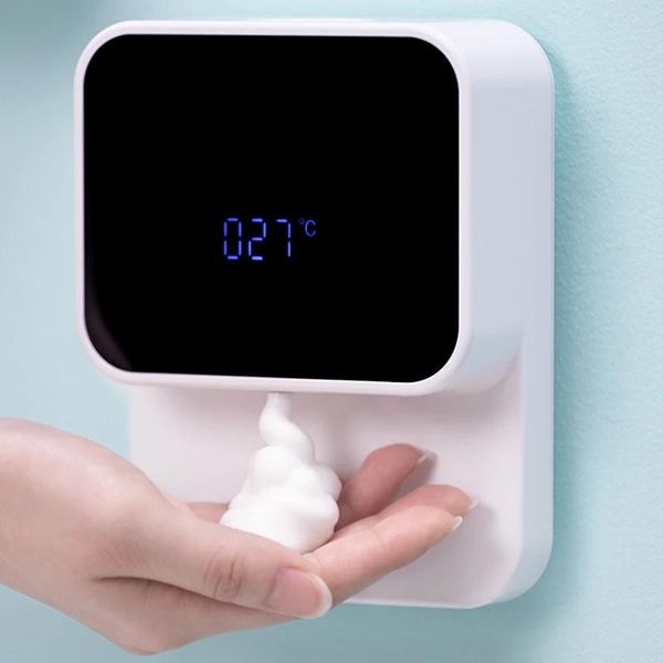 liquid soap dispenser 280ml touchless automatic sensor usb charge hand foam led temperature display infrared induction wall mounted
liquid soap dispenser 280ml touchless automatic sensor usb charge hand foam led temperature display infrared induction wall mounted