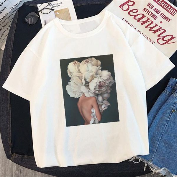 90s summer arrivals tee femme women t shirts grunge aesthetic flowers feather printed lady short sleeve vintage, White
90s summer arrivals tee femme women t shirts grunge aesthetic flowers feather printed lady short sleeve vintage, White