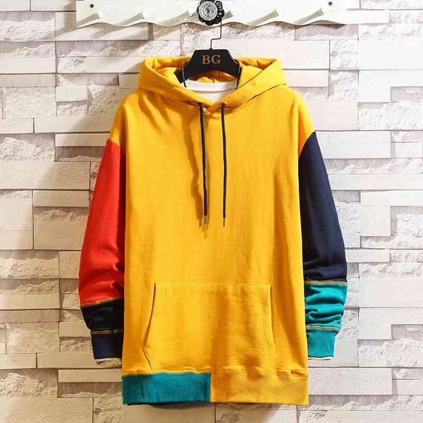 2020 spring new sweater trend stitching color contrast loose hooded men's casual sweater hoodie coat, Black
2020 spring new sweater trend stitching color contrast loose hooded men's casual sweater hoodie coat, Black