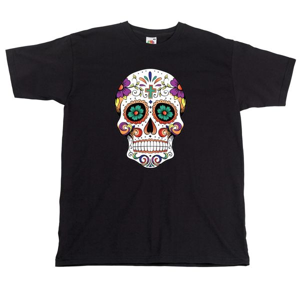 day of the dead tshirt skull t-shirt sugar skull tshirt cool gift design idea, White;black
day of the dead tshirt skull t-shirt sugar skull tshirt cool gift design idea, White;black
