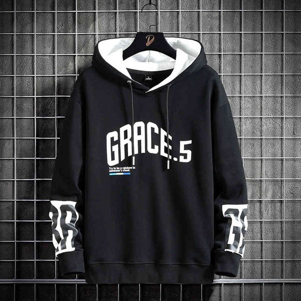 men's sweater spring and autumn large size fashion brand hooded printed fat bottomed shirt casual loose coat, Black
men's sweater spring and autumn large size fashion brand hooded printed fat bottomed shirt casual loose coat, Black