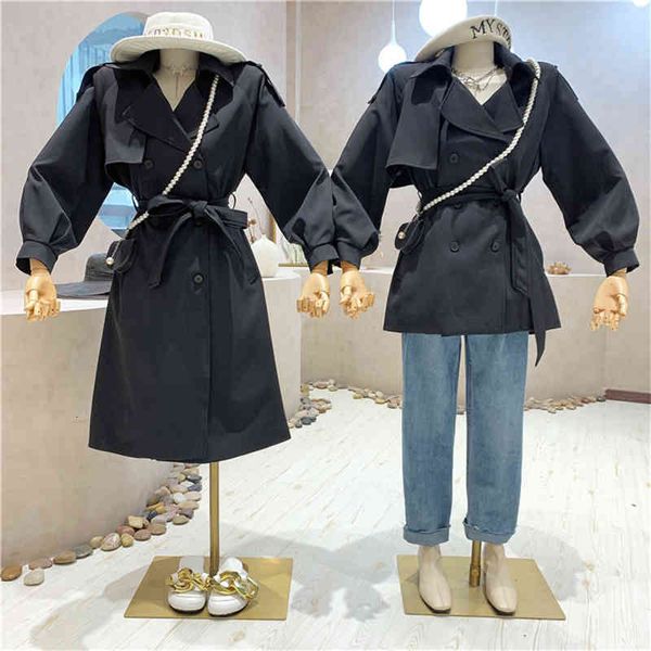 women's trench coats niche design clothing autumn windbreaker mid-length temperament waist coat include bag cxfu, Tan;black
women's trench coats niche design clothing autumn windbreaker mid-length temperament waist coat include bag cxfu, Tan;black