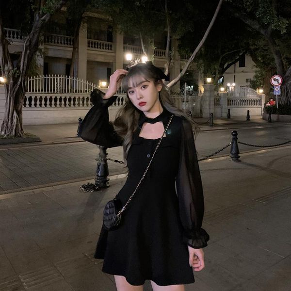casual dresses lolita goth style sweet cool dark black retro plain printed hollow waist slim 2021 spring autumn fashion woman dress, Black;gray
casual dresses lolita goth style sweet cool dark black retro plain printed hollow waist slim 2021 spring autumn fashion woman dress, Black;gray