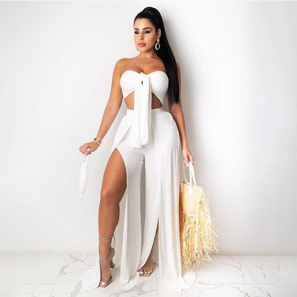 women's tracksuits party two piece set women bow tie up strapless crop + split wide leg pants matching sets vacation birthday club, Gray
women's tracksuits party two piece set women bow tie up strapless crop + split wide leg pants matching sets vacation birthday club, Gray