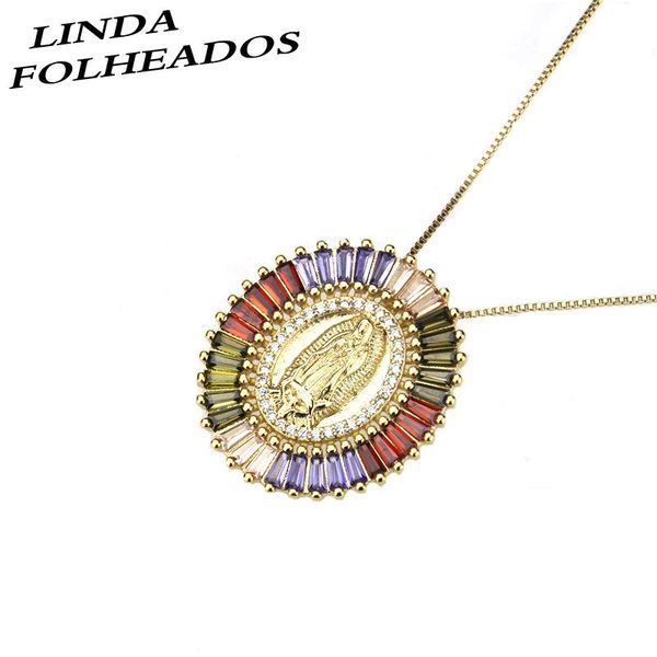 pendant necklaces design gold copper necklace color zircon virgin for women fashion jewelry gift, Silver
pendant necklaces design gold copper necklace color zircon virgin for women fashion jewelry gift, Silver