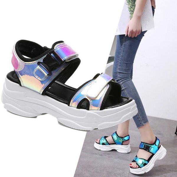 dress shoes brand women sandals 2021 fashion ladies casual bling wedges buckle strap platform 5 cm summer, Black
dress shoes brand women sandals 2021 fashion ladies casual bling wedges buckle strap platform 5 cm summer, Black