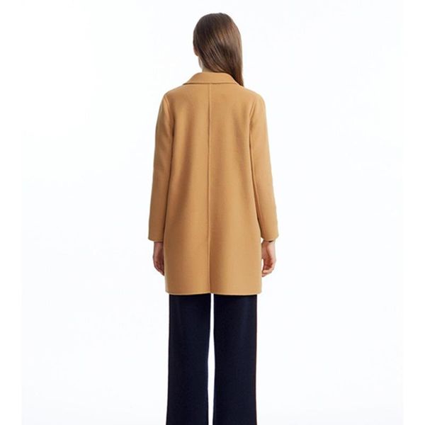 women's wool & blends winter autumn women two sided v-neck double breasted pockets coat female loose fashion comfortable tweed zx1116, Black
women's wool & blends winter autumn women two sided v-neck double breasted pockets coat female loose fashion comfortable tweed zx1116, Black
