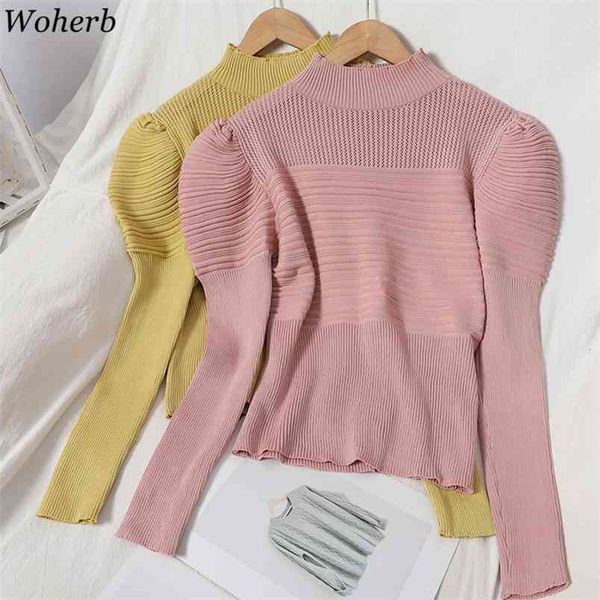 women sweater solid turtleneck fall winter hollow out jumper fashion slim puff sleeve knitted pullovers 210519, White
women sweater solid turtleneck fall winter hollow out jumper fashion slim puff sleeve knitted pullovers 210519, White
