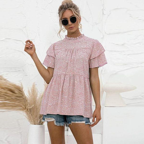 women's t-shirt women crew neck lotus sleeve sweet blouse summer lady fashion leopard print shirts ruffle stitching femme pullover blu, White
women's t-shirt women crew neck lotus sleeve sweet blouse summer lady fashion leopard print shirts ruffle stitching femme pullover blu, White