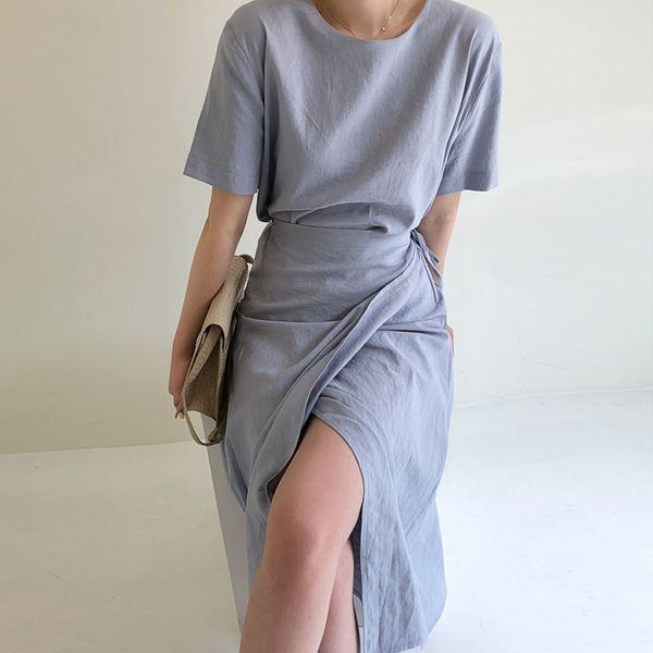 women's dress summer cross connection o neck lace up dress short sleeve female linen dresses 210515, Black;gray
women's dress summer cross connection o neck lace up dress short sleeve female linen dresses 210515, Black;gray