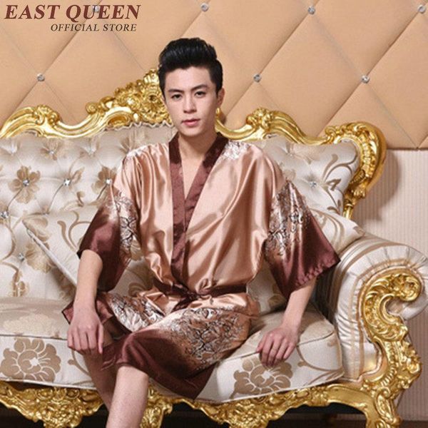 men's sleepwear men robe silk male bathrobe 2021 arrivals satin mens 844, Black;brown
men's sleepwear men robe silk male bathrobe 2021 arrivals satin mens 844, Black;brown