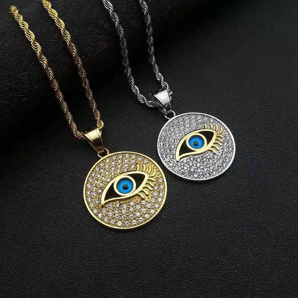 pendant necklaces hip hop rock rhinestones paved bling iced out stainless steel eye of horus round pendants for men rapper jewelry, Silver
pendant necklaces hip hop rock rhinestones paved bling iced out stainless steel eye of horus round pendants for men rapper jewelry, Silver