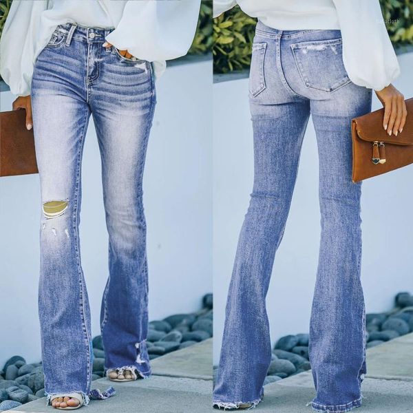 women's jeans high waist hole women button pocket elastic trousers slim denim pants ladies, Blue
women's jeans high waist hole women button pocket elastic trousers slim denim pants ladies, Blue
