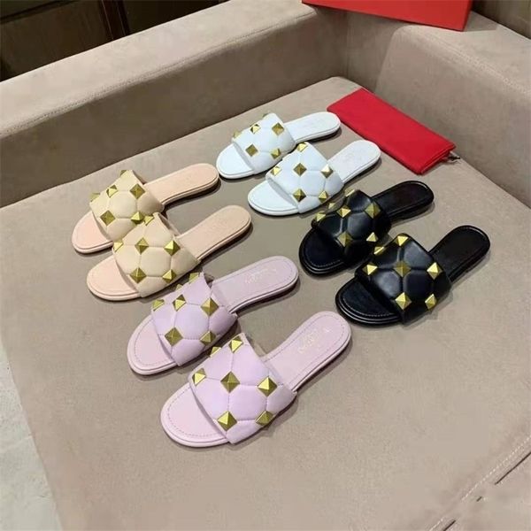 v family rivet square head sandals 2021 summer net red women wear flat bottomed open toe leisure beach one line slippers, Black
v family rivet square head sandals 2021 summer net red women wear flat bottomed open toe leisure beach one line slippers, Black