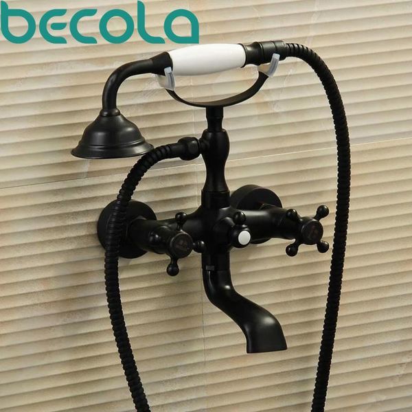 black antique brass bath faucet double handle deck mounted shower set gz-8035 bathroom sets
black antique brass bath faucet double handle deck mounted shower set gz-8035 bathroom sets