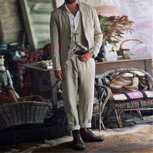 men's suits & blazers summer suit slim fit 3 pieces linen beach for wedding casual blazer dress groom tuxedo jacket vest pants set, White;black
men's suits & blazers summer suit slim fit 3 pieces linen beach for wedding casual blazer dress groom tuxedo jacket vest pants set, White;black