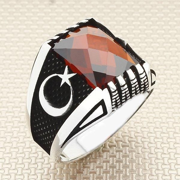 oxidized square red zircon stone men silver ring with crescent star and turkish flag motif solid 925 sterling cluster rings, Golden;silver
oxidized square red zircon stone men silver ring with crescent star and turkish flag motif solid 925 sterling cluster rings, Golden;silver