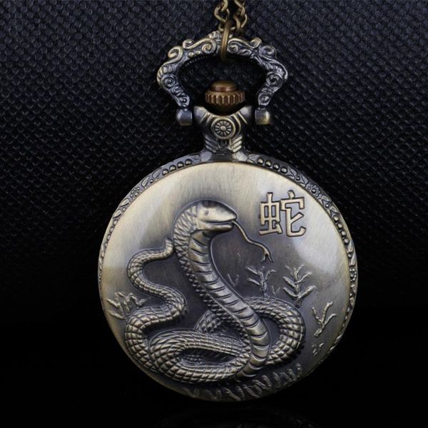 pocket watches antique snake carved quartz watch classic style necklace men women pendant gifts for friends and family, Slivery;golden
pocket watches antique snake carved quartz watch classic style necklace men women pendant gifts for friends and family, Slivery;golden