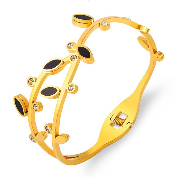 bangles bracelets japanese and korean rose gold titanium steel bracelet women's cross black leaf diamond stainless jewelry
bangles bracelets japanese and korean rose gold titanium steel bracelet women's cross black leaf diamond stainless jewelry