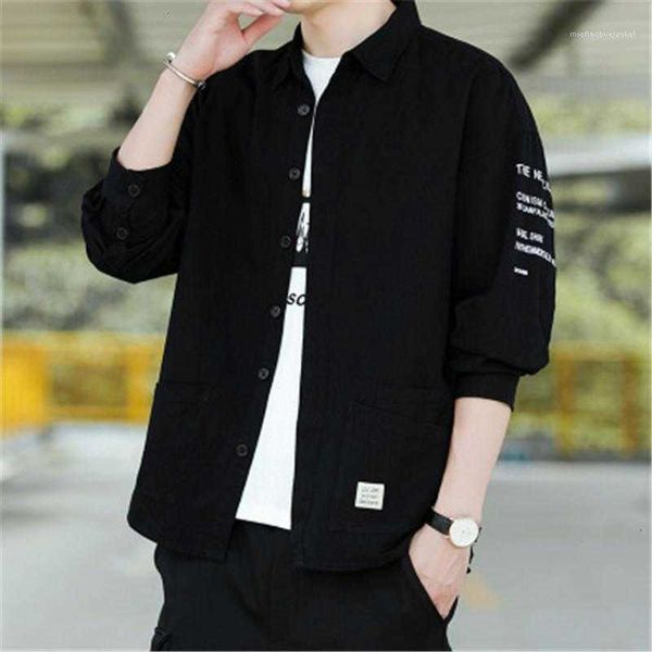 men's casual shirts collar loose tees clothing designer male single breasted man long sleeved tooling shirt fashion harbour trend c f1, White;black
men's casual shirts collar loose tees clothing designer male single breasted man long sleeved tooling shirt fashion harbour trend c f1, White;black