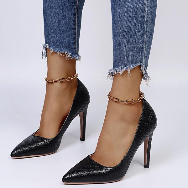 dress shoes snakeskin print super high heels women stiletto pointed toe party pumps woman plus size slip on office, Black
dress shoes snakeskin print super high heels women stiletto pointed toe party pumps woman plus size slip on office, Black