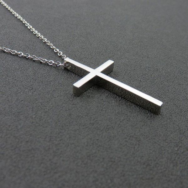 high polished full sizes stainless steel cross necklace pendant fashion men's women's jewelry necklaces, Silver
high polished full sizes stainless steel cross necklace pendant fashion men's women's jewelry necklaces, Silver