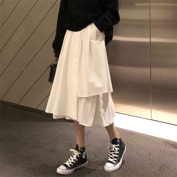 summer elastic high waist slim simple white irregular skirt casual all-match women a-line long 210527, Black
summer elastic high waist slim simple white irregular skirt casual all-match women a-line long 210527, Black