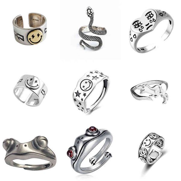 band vintage silver color rings for women fashion girl men couple jewelry punk hip hop frog snake smiley animal metal ring anillo
band vintage silver color rings for women fashion girl men couple jewelry punk hip hop frog snake smiley animal metal ring anillo