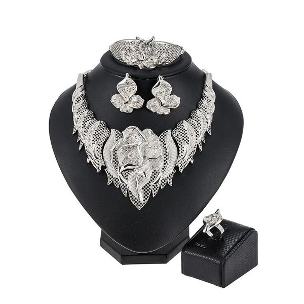 earrings & necklace nigeria party fashion silver jewelry sets bracelet ring all-match dubai bridal wedding accessories
earrings & necklace nigeria party fashion silver jewelry sets bracelet ring all-match dubai bridal wedding accessories