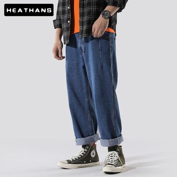 mens jeans denim pants autumn winter casual plus size male handsome straight ankle length loose vintage trousers, Blue
mens jeans denim pants autumn winter casual plus size male handsome straight ankle length loose vintage trousers, Blue
