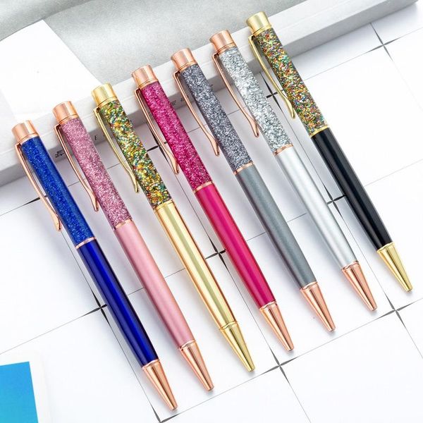 ballpoint pens colorful into the oil gold powder quicksand pen luxury quality metal rod rotating 1.0mm ballpen school office supply, Blue;orange
ballpoint pens colorful into the oil gold powder quicksand pen luxury quality metal rod rotating 1.0mm ballpen school office supply, Blue;orange
