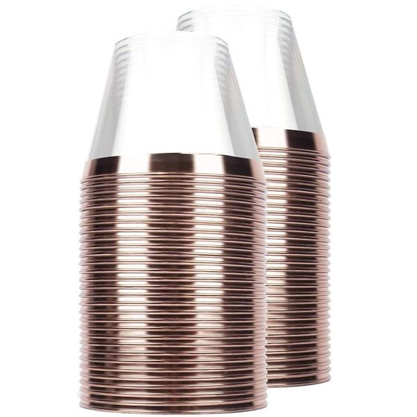 pieces rose gold plastic cups, 9 oz clear cups with rimmed, wedding party disposable - go & straws
pieces rose gold plastic cups, 9 oz clear cups with rimmed, wedding party disposable - go & straws