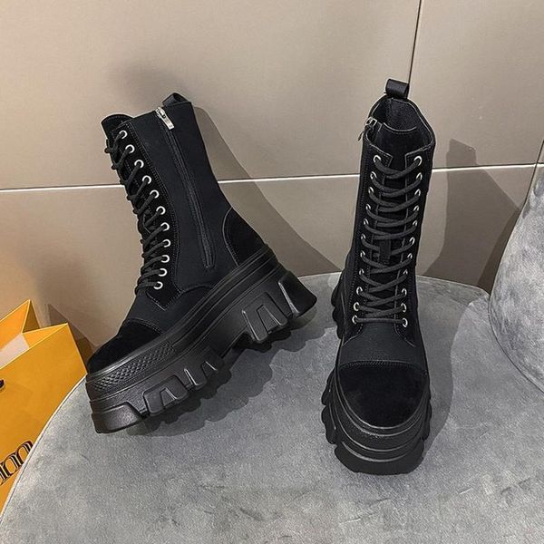 boots 2021thick-soled ankle women's autumn lace-up zipper motorcycle thick-soled short botas fashion, Black
boots 2021thick-soled ankle women's autumn lace-up zipper motorcycle thick-soled short botas fashion, Black