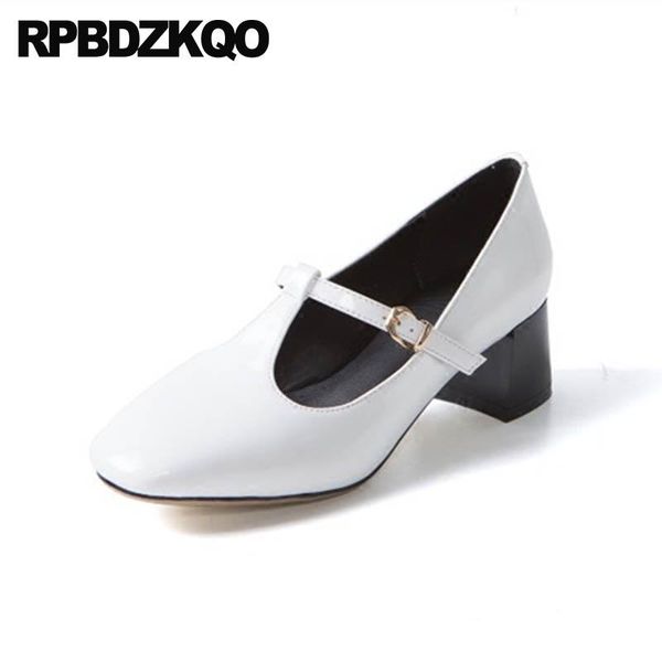 dress shoes women retro prom 2021 wine red block japanese medium heels patent leather white t strap bar square toe mary jane pumps, Black
dress shoes women retro prom 2021 wine red block japanese medium heels patent leather white t strap bar square toe mary jane pumps, Black