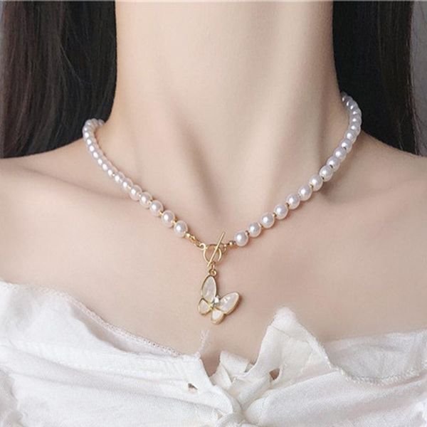 chains punki butterfly pearl necklace female ins cold wind temperament simple clavicle chain all-match jewelry, Silver
chains punki butterfly pearl necklace female ins cold wind temperament simple clavicle chain all-match jewelry, Silver