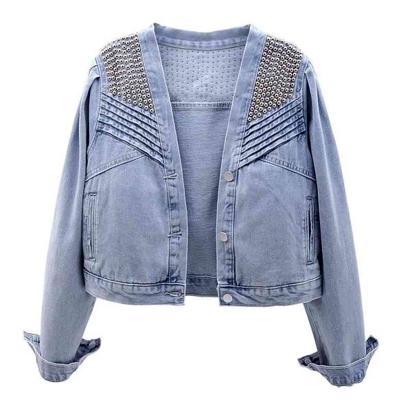 women's fur & faux fashion vintage rivet denim jacket women spring autumn single-breasted short jeans coat ladies loose plus size, Black
women's fur & faux fashion vintage rivet denim jacket women spring autumn single-breasted short jeans coat ladies loose plus size, Black