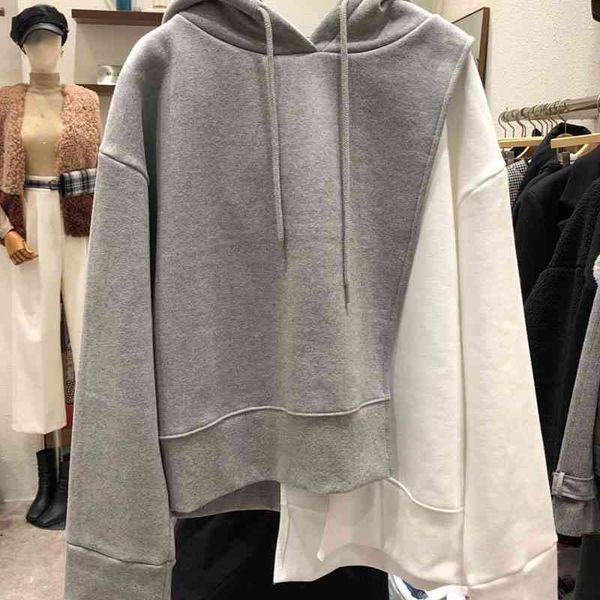 casual hoodies women contrast color patchwork sweatshirt korean fashion spring new sudaderas para mujer 210417, White
casual hoodies women contrast color patchwork sweatshirt korean fashion spring new sudaderas para mujer 210417, White