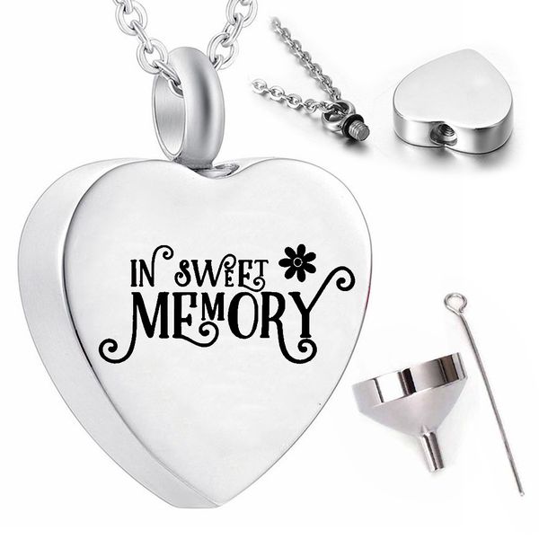 chrysanthemum memorial pendant necklace heart cremation jewelry-in sweet memory, Silver
chrysanthemum memorial pendant necklace heart cremation jewelry-in sweet memory, Silver